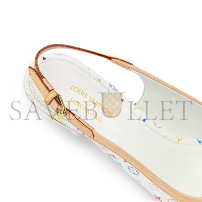 LOUIS VUITTON MURAKAM LV X TM 6AM SLINGBACK PUMP 1AJKUL